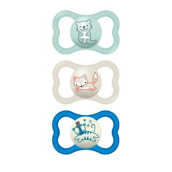 MAM Air Day & Night Pacifiers (3 pack), MAM Sensitive Skin Pacifier 6+ Months, Glow in the Dark Pacifier, Best Pacifier for fed Babies, Baby Boy Pacifiers