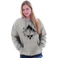 thumbnail image 3 of Spirit Mountain Diamond Spiritual Unisex Plus Fleece Graphic Hoodie Brisco Brands 2X, 3 of 5