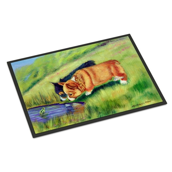 Carolines Treasures 7292JMAT Corgi Doormat 24x36 36"L x 24"W multicolor