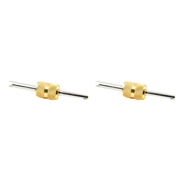 Kenally Instalador de núcleo de vástago de válvula de neumático de coche, destornillador de doble vía, llave de neumáticos, accesorios de amarillo 2piezas Kenally CBP025722