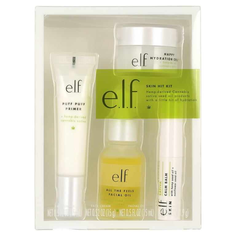 e.l.f. Cosmetics 4-Piece Skin Nourishing Kit with Hemp-Derived