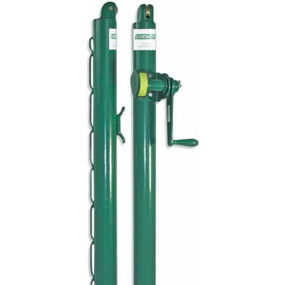 BuyBocceBalls Listing - Tennis Court Net Posts - Har Tru Courtmaster Round Post with External Wind