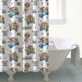 thumbnail image 4 of White Highland Cow Blue Truck Pattern Shower Curtain 72"x84" ,Bathroom Decorative Shower Curtains Set with 12 Hooks,Modern Waterproof Washable Shower Curtain, 4 of 6
