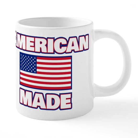 CafePress - American Made - 20 Oz White Ceramic Mega Mug