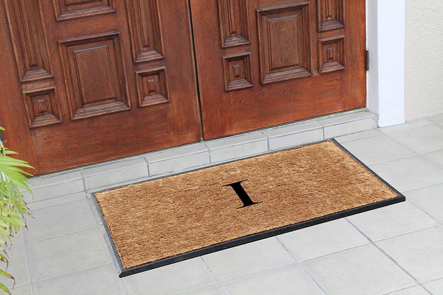 A1HC First Impression 30 in. x 48 in. Rubber and Coir Molded Double Monogrammed Door Mat