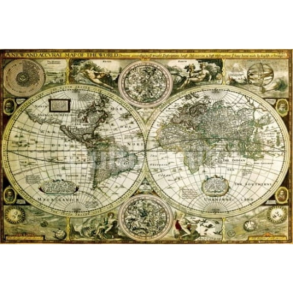 World Map Historical Poster Print (36 X 24)