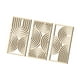 thumbnail image 4 of 3 piezas de arte de pared de madera 3D hueco de 3 paneles, adorno geométrico, decoración de pared, arte para Arcos, 4 of 9