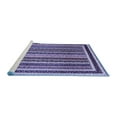 thumbnail image 2 of Ahgly Company Machine Washable Indoor Square Abstract Blue Contemporary Area Rugs, 7' Square, 2 of 4