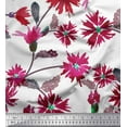 thumbnail image 1 of Soimoi Rayon Fabric Leaves & Aster Flower Decor Fabric Printed Yard 56 Inch Wide, 1 of 3
