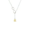 thumbnail image 2 of Delight Jewelry Goldtone 5K Silver tone Elegant Infinity Lariat Necklace, 2 of 4