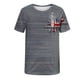 thumbnail image 5 of Mens Casual Pantalones Cortos Impresos Cuello Redondo Suéter Deportes Tee, Fitness Y Casual Hombres Camisetas, 5 of 5