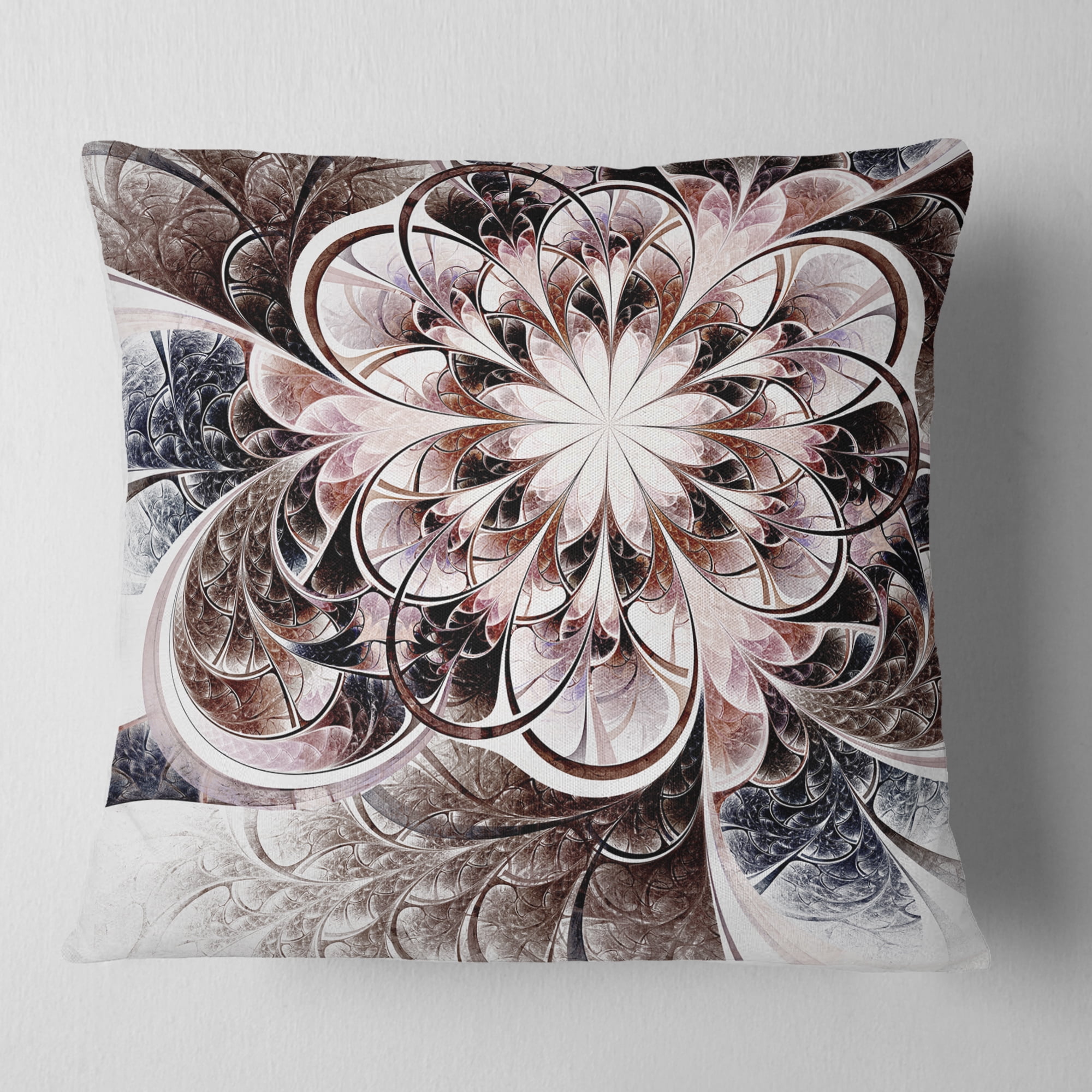 Designart 18" x 18" Blue Polyester Throw Pillow