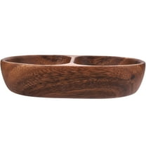Compartment Divided Wood Plate Snack Plate Kitchen Salad Bowl for Home Kitchen