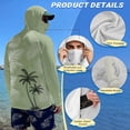 thumbnail image 6 of Bulopur Men’s Fishing Sun Hoodie with Mask Green Palm Tree UPF 50+ Long Sleeve UV Protection Shirt, Quick Dry Breathable Rash Guard for Boating Hiking Outdoor, 6 of 8