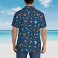 thumbnail image 4 of Fotbe aniamls Pirate Pattern Hawaiian Shirt for Men Unisex Summer Beach Casual Short Sleeve Cotton Linen Button Down Shirts,3X-Large, 4 of 7