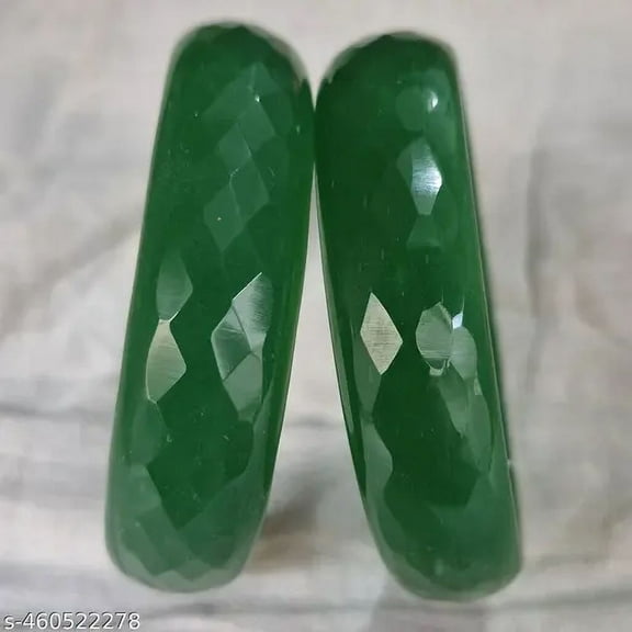 Crystal Green Color 2 PCS Crystal Handmade Bangle bracelet For Girls And women