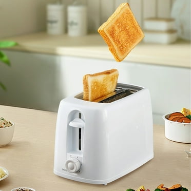 Toaster 2 Slice Extra Wide Slot, 6 Settings Compact Toaster with Removable Crumb Tray, Bagels, Waffles, Specialty Breads, White