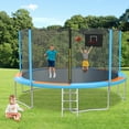 thumbnail image 3 of 14FT Trampoline for Kids, SHINPT Outdoor Trampoline with Basketball Hoop, Kids Trampoline 14ft Meets ASTM Standard, Large Trampoline with Net for Backyard, 14' Trampoline Outdoor for Best Gift, 3 of 9