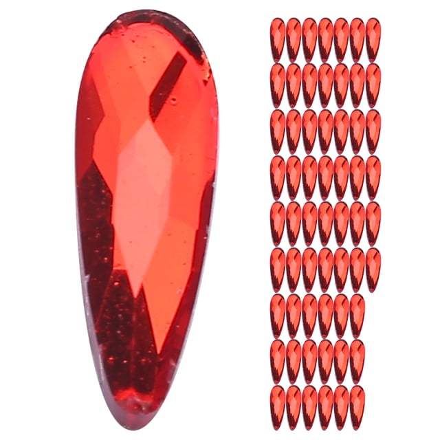 60 piezas de diamantes de imitación para uñas con forma de gota de purpurina, accesorios para uñas DIY, herramienta de manicura brillante 618