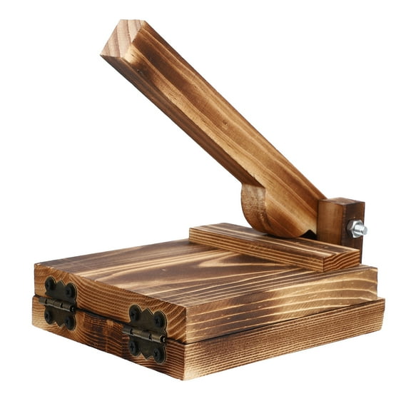 Wooden Dumpling Skin Mold Manual Dough Press for Easy Homemade Dumplings, Tortillas & Biscuits - 6.49x5.11x2.57 Inch Kitchen Tool