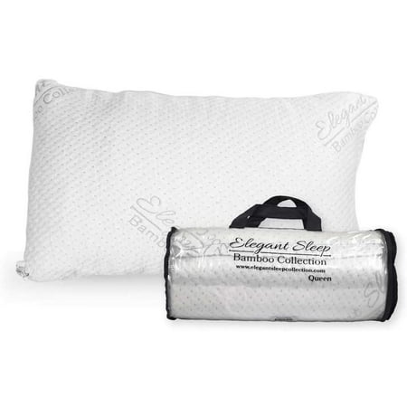 Elegant Sleep Bamboo Memory Foam Pillow Cooling Hypoallergenic