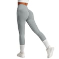 thumbnail image 2 of Celsior Compression Leggings with Pockets 3D Anti Cellulite Leggings for Women Pants for Workout Running Athletic High Waisted Tummy Control Compression Pants Fitness Sport Pants Skin-Friendly Grey S, 2 of 5