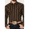 thumbnail image 3 of Blue Ranchwear Men's Aspen Striped Print Long Sleeve Snap Western Shirt - BRHO24W3-DKBN XX-, 3 of 4