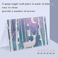 thumbnail image 3 of Yayeee Toggle Light Switch Wall Plate 2-Gang 4.56"x4.48" Decorative Outlet Cover, Purple Night Deer, 3 of 7