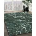 thumbnail image 3 of Ahgly Company Machine Washable Indoor Rectangle Abstract Charcoal Blue Area Rugs, 2' x 5', 3 of 7