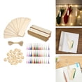 thumbnail image 3 of Marcapáginas de madera sin terminar de 133 piezas con agujeros y borlas, etiquetas colgantes, adornos para teñir DIY, decoración de bodas, fiestas de Baoblaze Marcadores en blanco, 3 of 8