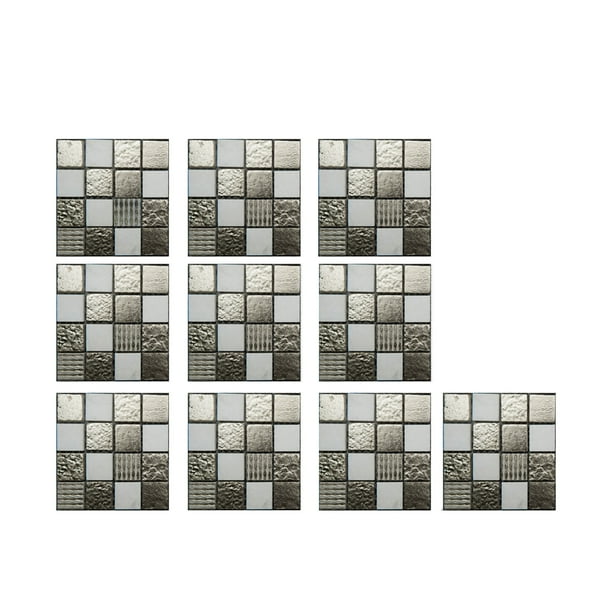 10 Pegatinas De Azulejos De Cristal 3D, Pegatinas Autoadhesivas Impermeables, Prácticas Y Modernas, Pegatinas De Azulejos Para Paredes