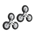 thumbnail image 2 of yuksok 2 Pcs Roues d'Escalier de Remplacement Polyvalentes Pliables pour Chariot 22,5 cm Noir, 2 of 9