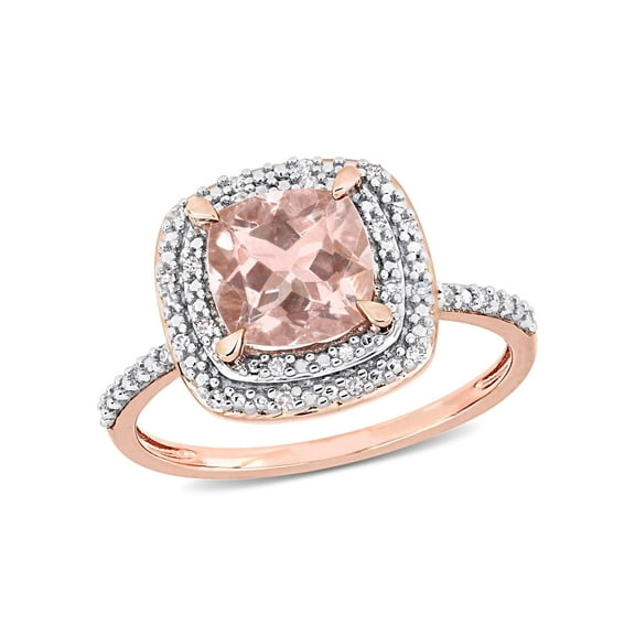 Everly Women's Morganite and Diamond 14k Rose Gold Ring