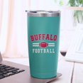 thumbnail image 3 of Buffalo Tumbler with Lids and Straws Insulated Stainless Steel Cup Water Bottle Football Gifts 20 Oz, 3 of 6