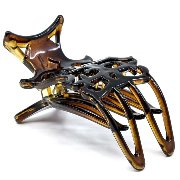 Camila Paris NV74 French Hair Clip for Women, Hair Side Clips, 3 inch Girls Hair Claw Clips Jaw Fashion Durable Styling Hair Accessories for Women, Strong Hold No Slip Grip, Made in France. Black