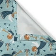 thumbnail image 5 of Ambesonne Holiday Theme Grommet Curtain, Xmas Lady Trumpet, 50" x 120", Pale Blue Orange, 5 of 6