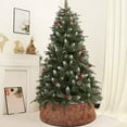 thumbnail image 3 of Plush Knit Christmas Tree Skirt Holiday Decorations for Christmas Tree Base Gift Wrap Storage Home Festival Party Xmas Decor(Coffee), 3 of 6