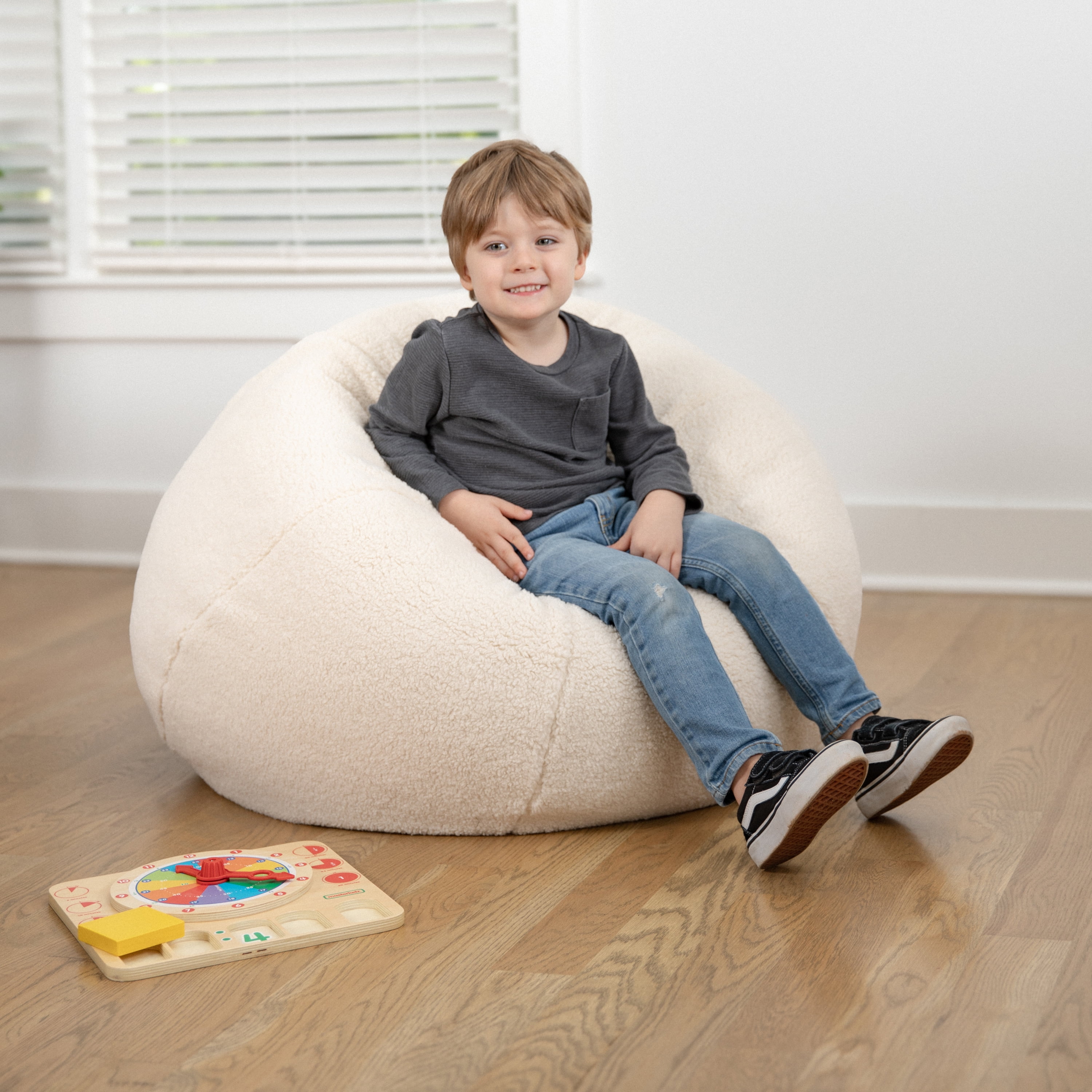 Bean Bag Chair For Adults EMMA OLIVER Sherpa Bean Bag