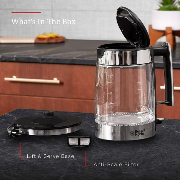Russell Hobbs Glass 1.7L Electric Kettle, Glass & Chrome - Walmart.ca