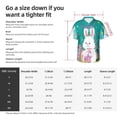 thumbnail image 5 of Rateoe Happy easter Pattern Men’s Hawaiian Shirt – Short Sleeve Button-Down Tropical Beach Shirt, Lightweight & Breathable Casual Aloha Shirt with Pocket,Medium, 5 of 7
