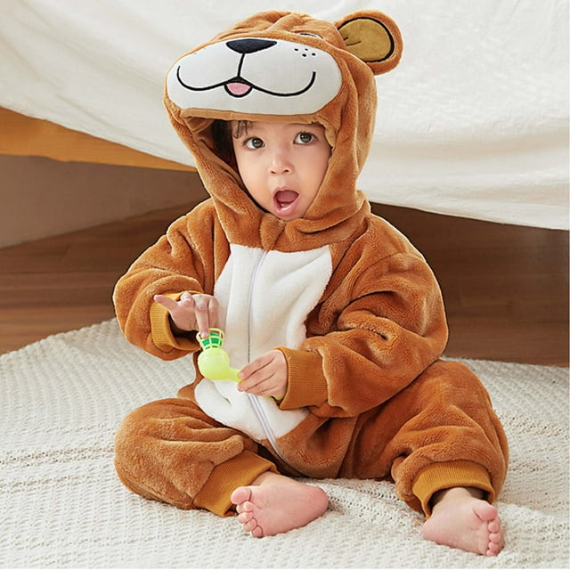 EGNMCR Rompers for Kids Unisex Baby Romper Winter And Flannel Jumpsuit Cosplay Outfits Kid Rompers