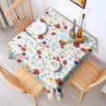 thumbnail image 2 of Pioneer Flower Floral Print Pattern Square Tablecloth,Waterproof Square Table Cover,Wipeable Spillproof Washable Table Cover for Home Kitchen Party Decor 52"x52"(132x132cm), 2 of 6
