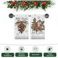thumbnail image 7 of Hello Winter Pine Cone Kitchen Dish Towels Set of 2, Let It Snow Christmas Tree Red Berry Bow Hand Towels Drying Baking Cooking Cloth, Snowflake Farmhouse Holiday Home Kitchen Decor 16x24 Inch, 7 of 7
