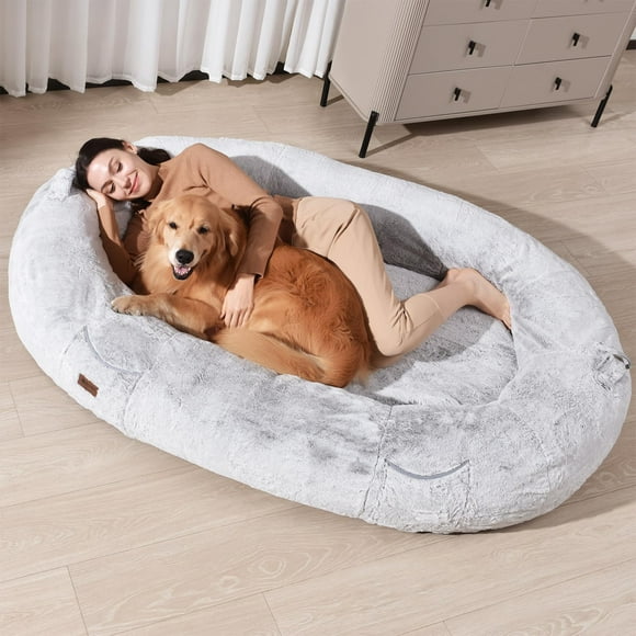Cama de perro para humanos WOZOKE impermeable, lavable y antideslizante
