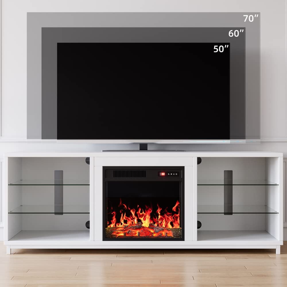 Electric Fireplace TV Stand Fireplace Heater with Remote Control