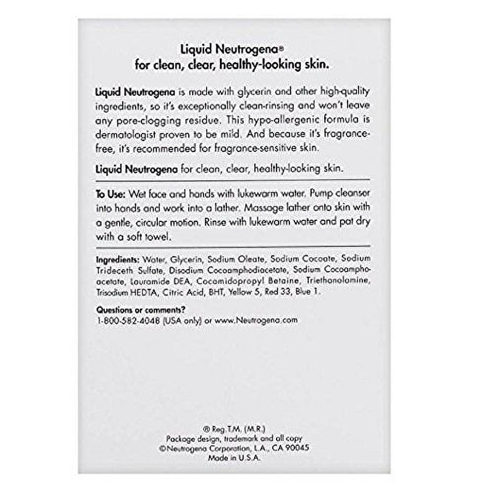 Liquid Neutrogena Fragrance Free Facial Cleanser, 8 fl. oz
