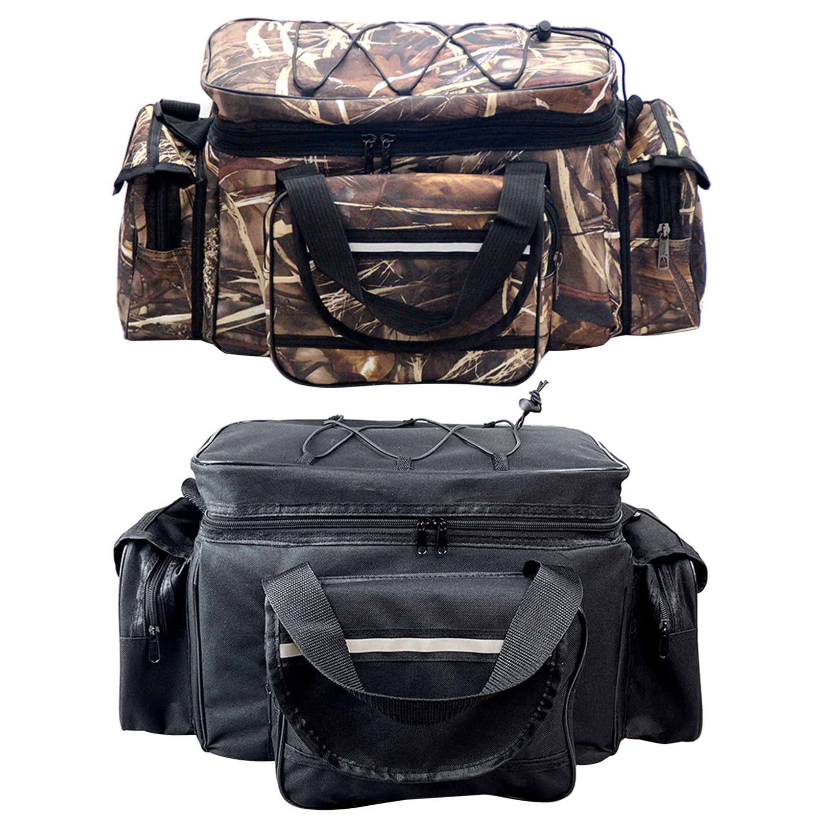 Fishing Gear Organizers Large Capacity Oxfords Cloth Fishing Tackle Bag Multipockets Lures Gear Storage Shoulders Bag