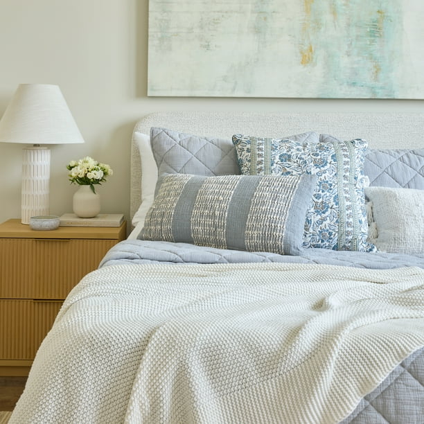 Better Homes & Gardens Lillian Fluted 2-Drawer Nightstand with USB