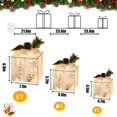 thumbnail image 2 of Juego de 3 cajas de regalo iluminadas con LED blanco cálido para interiores, 2 of 7