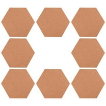 Masteelf 8pcs Hexagon Cork Boards Tiles Self Adhesive Bulletin Board DIY Notice Board with Push Message Board Pin Board for Office Home Decor